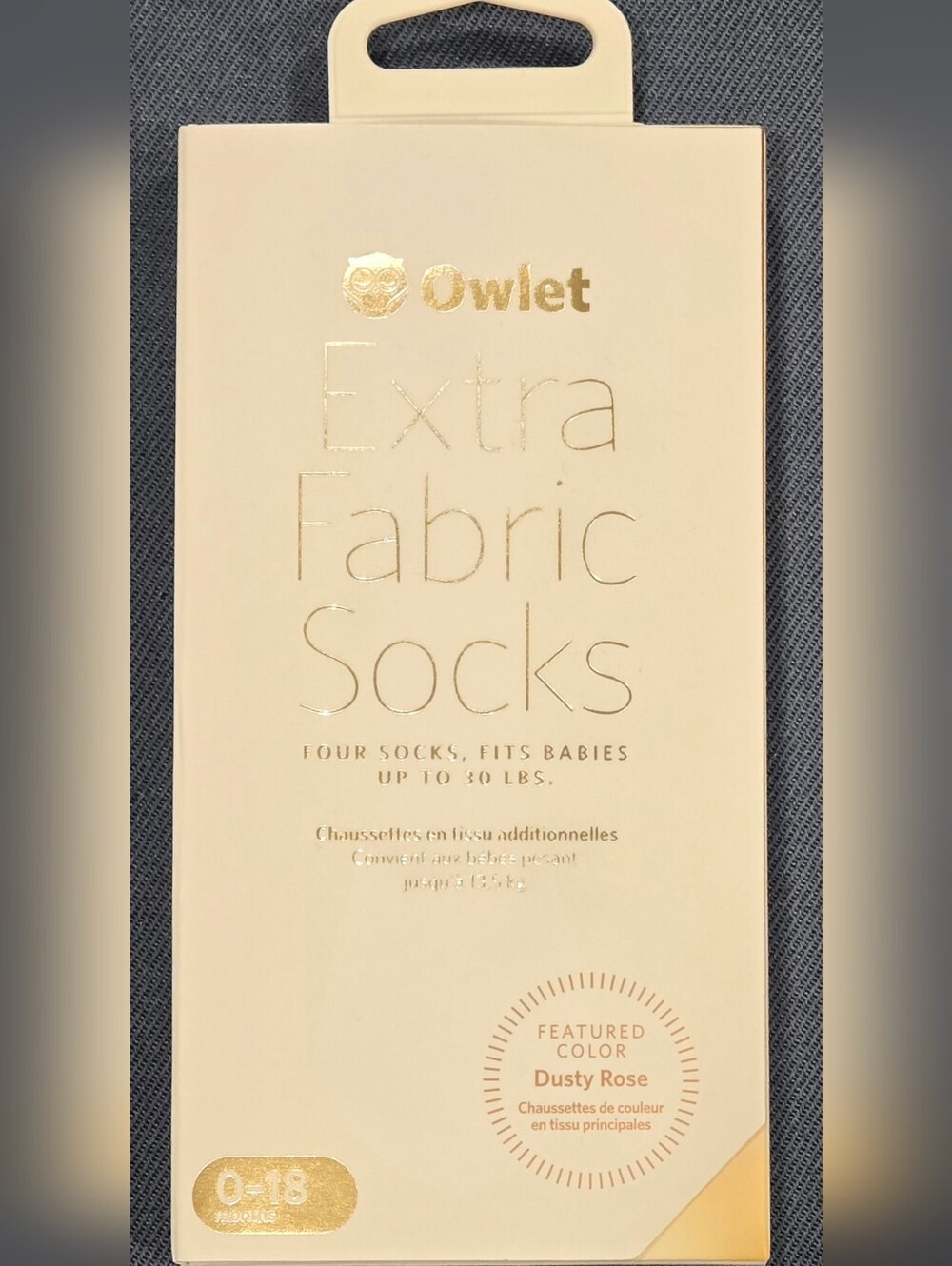 NEW Owlet Extra Fabric Socks Dusty Rose - 0-18m